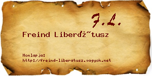 Freind Liberátusz névjegykártya